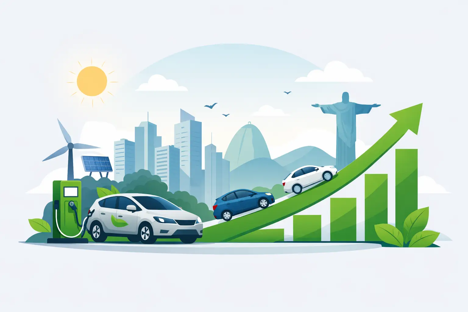 Crescimento dos carros híbridos no Brasil